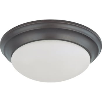 Image for Satco® 14 In. 2-Light Incandescent Flush Mount Light (Mahogany Bronze) from HD Supply