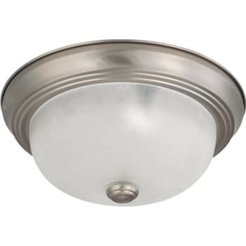 Image for Satco® 11 In. 2-Light Incandescent Flush Mount Light (Brushed Nickel) from HD Supply