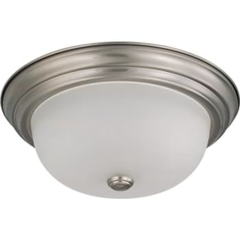 Image for Satco® 13 in. 2-Light Incandescent Flush Mount Light (Brushed Nickel) from HD Supply