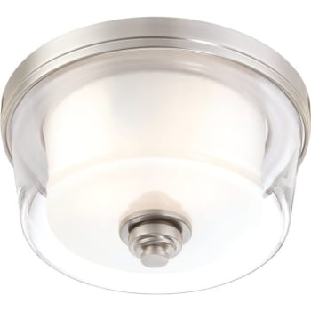Image for Satco® Decker 2-Light Incandescent Flush Mount Light (Brushed Nickel) from HD Supply