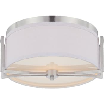 Image for Satco® Gemini 2-Light Incandescent Flush Mount Light (Brushed Nickel) from HD Supply