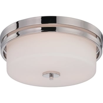 Image for Satco® Parallel 15 In. 3-Light Incandescent Flush Mount Light (Polished Nickel) from HD Supply