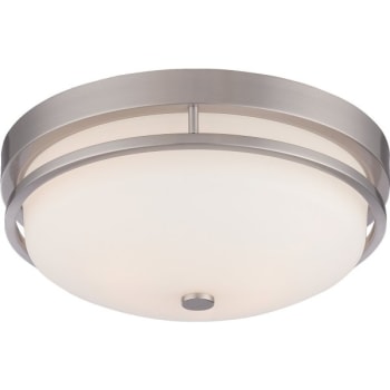 Image for Satco® Neval 2-Light Incandescent Flush Mount Light (Brushed Nickel) from HD Supply