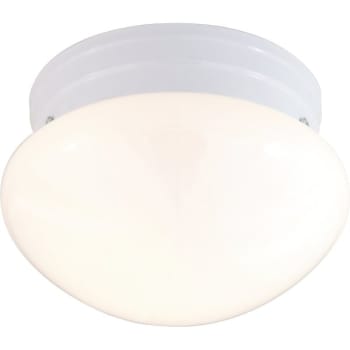 Satco White One Light Small Mushroom Flush Fixture Hd Supply Satco White One Light Small Mushroom
