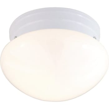 Image for Satco® White One-Light Small Mushroom Flush Fixture from HD Supply