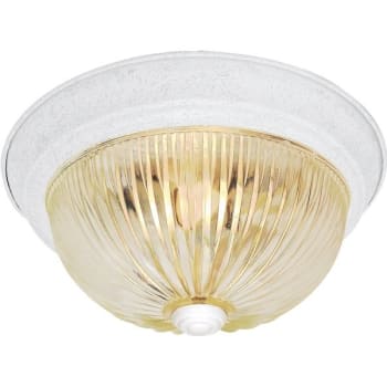 Image for Satco® 11 In. 2-Light Incandescent Flush Mount Light W/ Clear Glass (White) from HD Supply