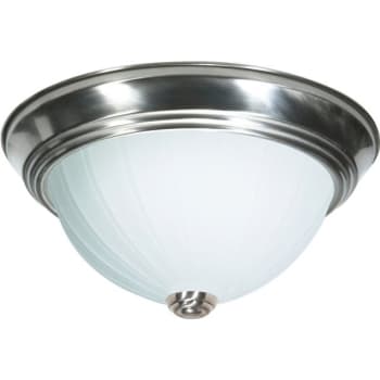 Image for Satco® 11 in. 2-Light Incandescent Flush Mount Light (Nickel) from HD Supply