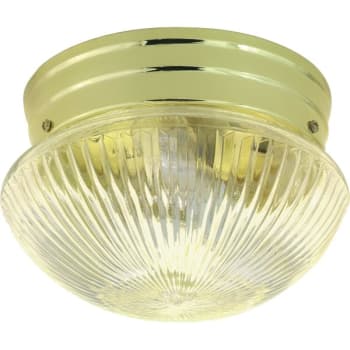 Image for Satco® Polished Brass One-Light 8 Mushroom Flush Mount from HD Supply