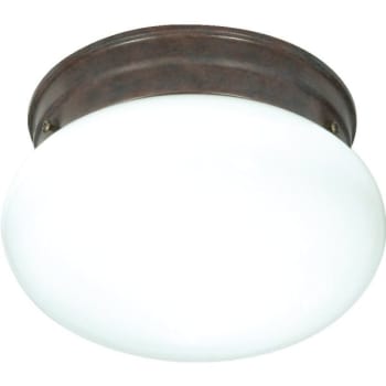 Image for SATCO® Old Bronze One-Light 8 Mushroom Flush Mount from HD Supply
