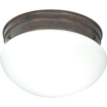 Image for Satco® Old Bronze Two-Light 10 Mushroom Flush Mount from HD Supply
