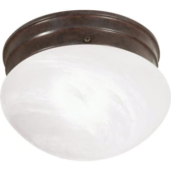 Image for SATCO® Old Bronze One-Light Small Mushroom Flush Mount from HD Supply