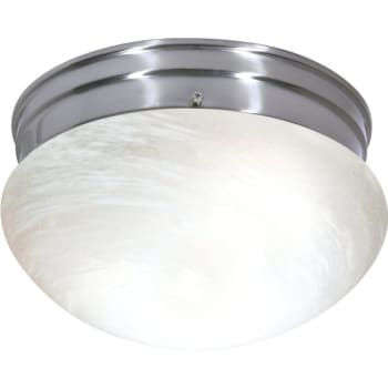 Image for SATCO® Brushed Nickel Two-Light Mushroom Flush Mount from HD Supply