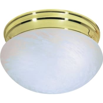 Image for Satco® Polished Brass Two-Light Mushroom Flush Mount from HD Supply