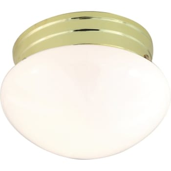 Image for Satco® Polished Brass One-Light Small Mushroom Flush Mount from HD Supply