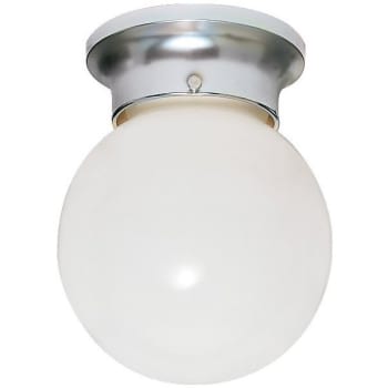 Image for Satco® 6 In. 1-Light Incandescent Flush Mount Light (Polished Chrome) from HD Supply