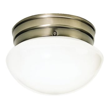 Image for Satco® Antique Brass One-Light Small Mushroom Flush Mount from HD Supply