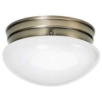 Image for Satco® Antique Brass Two-Light Mushroom Flush Mount from HD Supply