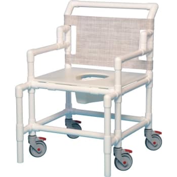 IPU® 550 lb. Bariatric Commode/Shower Chair, Linen
