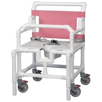 IPU® Lap Bar Commode/Shower Chair (Wineberry)