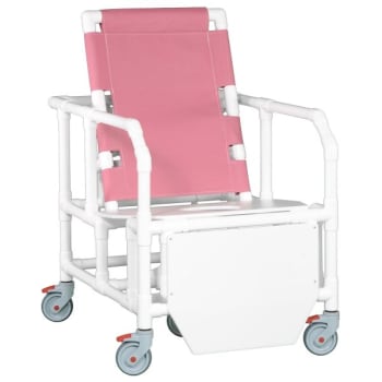 Image for IPU® 500 lb. Bariatric Commode/Shower Chair (Wineberry) from HD Supply