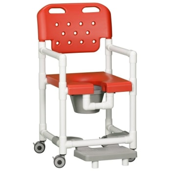 Image for IPU® 20" Clearance Shower Commode Chair Footrest In Red from HD Supply
