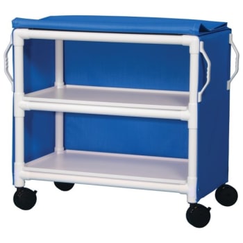 Image for IPU 2 Shelf Medium Linen Cart In Wineberry from HD Supply