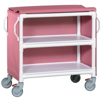 Image for Ipu® 2 Shelf Medium Linen Cart In Wineberry from HD Supply