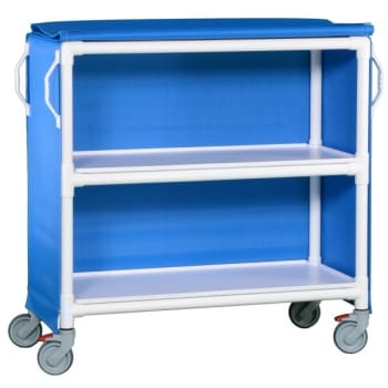 Image for Ipu® 2 Shelf Large Linen Cart In Blue from HD Supply
