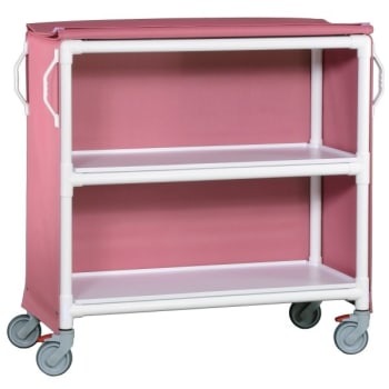 Image for Ipu® 2 Shelf Large Linen Cart In Wineberry from HD Supply