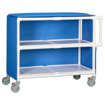 Image for Ipu® 2 Shelf Jumbo Linen Cart In Blue from HD Supply