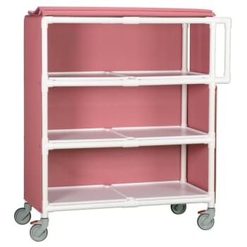 Image for IPU 3 Shelf Jumbo Linen Cart In Wineberry from HD Supply