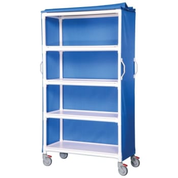 Image for IPU 4 Shelf Large Linen Cart In Wineberry from HD Supply