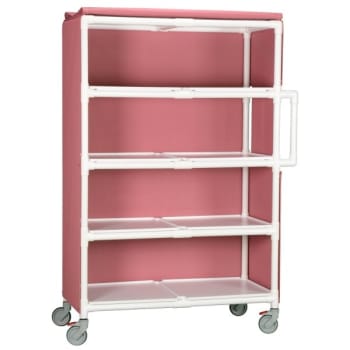 Image for IPU 4 Shelf Jumbo Linen Cart In Wineberry from HD Supply