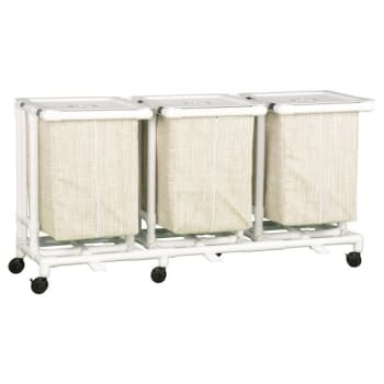 Image for IPU Jumbo Triple Hamper With Foot Pedal Cap Linen Mesh from HD Supply