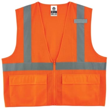 Image for Ergodyne 8220Z Type R Class 2 Standard Mesh Vest, Orange, 2XL/3XL from HD Supply