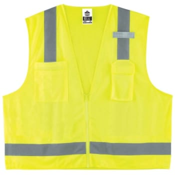 Image for Ergodyne 8249Z Type R Class 2 Economy Surveyors Vest, Lime, 4XL/5XL from HD Supply
