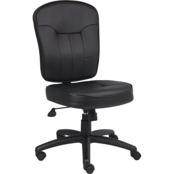 Boss Mid-Back Leather Task Chair, Black