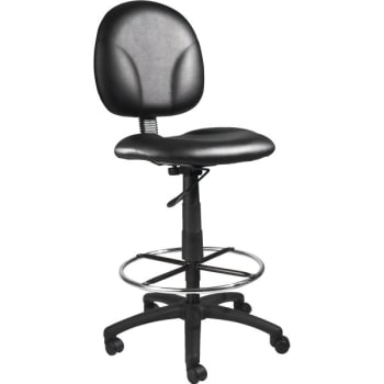 Image for Boss Caressoft Drafting Stool, Fabric Seat, Black from HD Supply