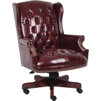 Boss Burgundy  Wingback Chair