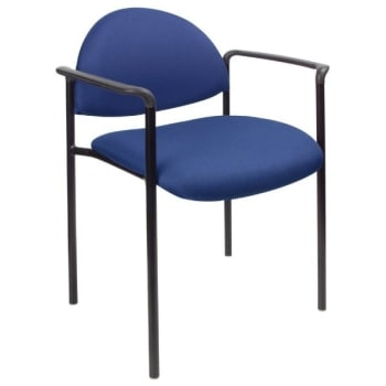 Boss Diamond Stackable Chair With Arms, Blue