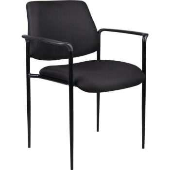 Boss Diamond Stackable Interior Chair w/ Arms (Black)