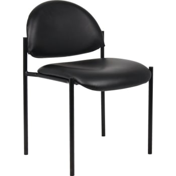 Boss Diamond Stackable Chair, CaressoftPlus Upholstery, Black