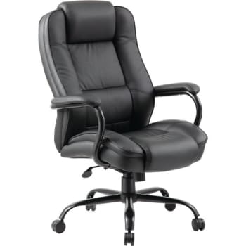 Boss® Heavy-Duty Leatherplus™ Executive Chair, Black