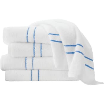 Image for Morning Glory Pool Towel 24x50 10.5lbs/dozen White With Blue Border Case Of 12 from HD Supply