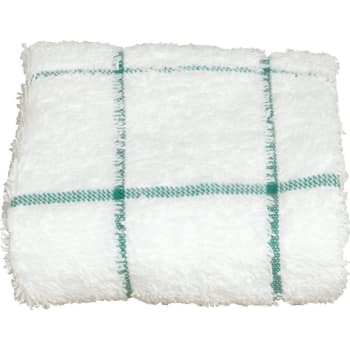Image for Dish Cloth 12 x 12 in. White w/ Green Check (144-Pack) from HD Supply