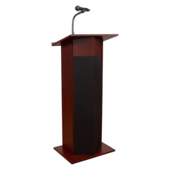 Image for Oklahoma Sound Power Plus Floor Mahogany Lectern from HD Supply