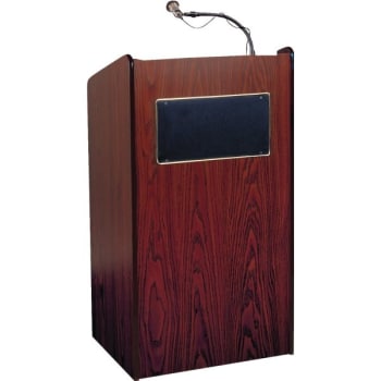 Image for Oklahoma Sound Aristocrat Floor Sound Lectern, Mahogany from HD Supply