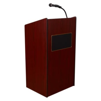 Oklahoma Sound Aristocrat Floor Sound Lectern, Mahogany