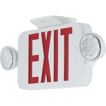 Image for Progress Lighting LED White Exit Signs, Red Lettering with Two Bulbs from HD Supply