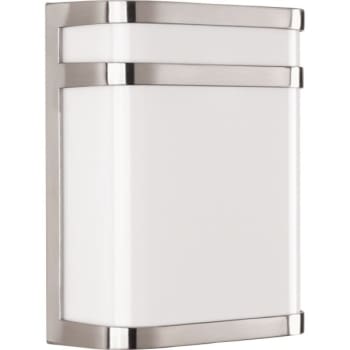 Image for Progress Lighting Led Valera Brushed Nickel One-Light Wall Lantern from HD Supply
